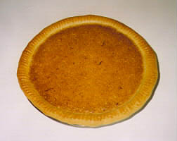 Crimped pie crust, baked